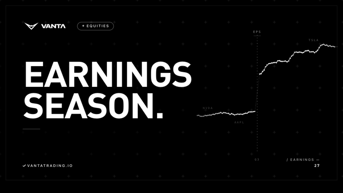Illustration showing key dynamics of earnings season trading including volatility, implied moves, and post-earnings drift