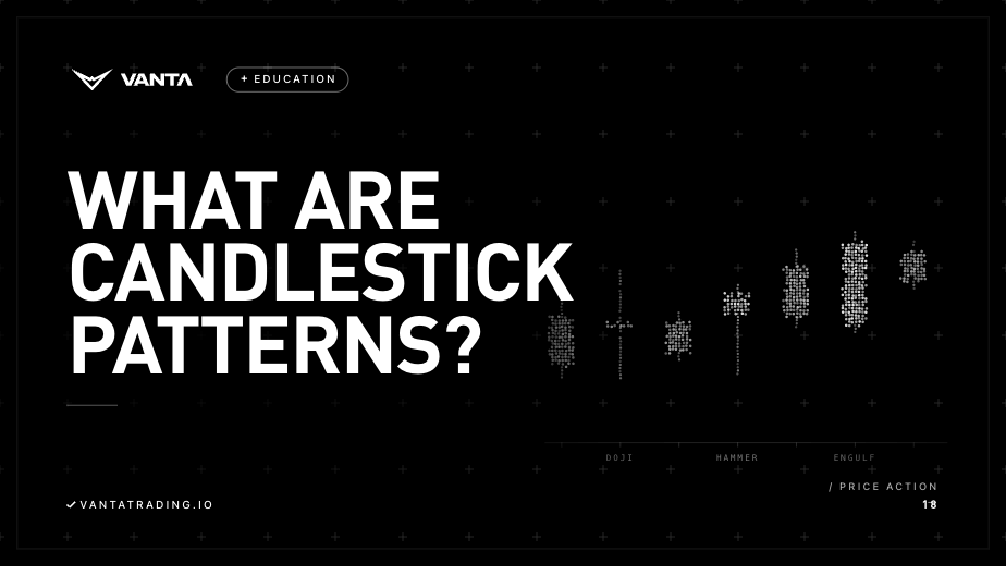 Illustration of key candlestick patterns including doji, engulfing, hammer, and pin bar formations